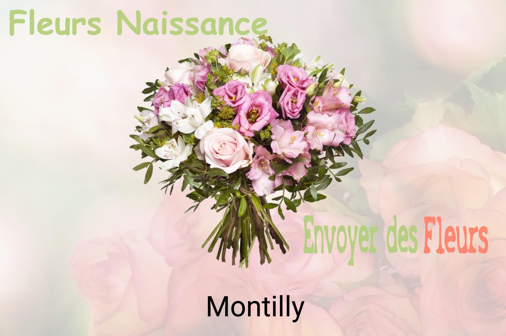 Bouquet de fleurs de naissance livré à Montilly